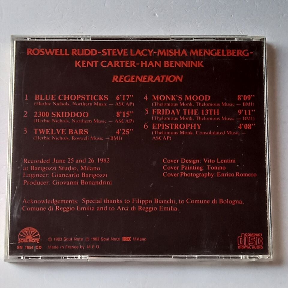 ROSWELL RUDD, STEVE LACY, MISHA MENGELBERG, KENT CARTER, HAN BENNINK – REGENERATION (1983) - CD 2.EL
