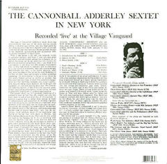 CANNONBALL ADDERLEY - IN NEW YORK 180GR PLAK SIFIR