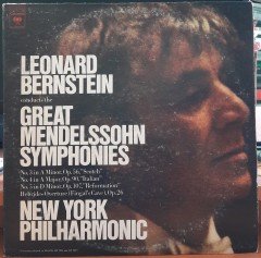 MENDELSSOHN: SYMPHONIES NOS. 3,4 & 5, NEW YORK PHILHARMONIC, LEONARD BERNSTEIN - 2PLAK 2.EL