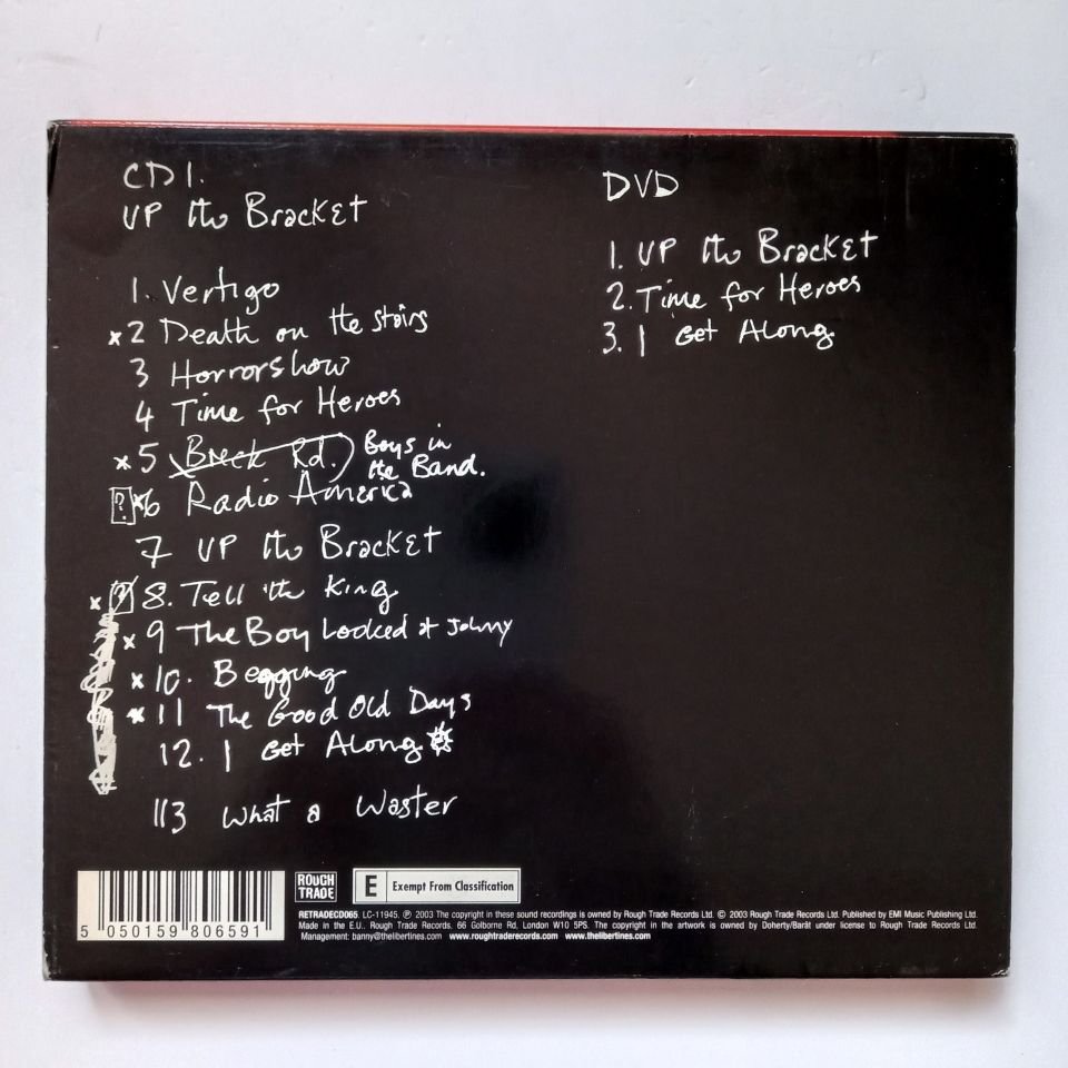 THE LIBERTINES – UP THE BRACKET (2003) - CD+DVD 2.EL