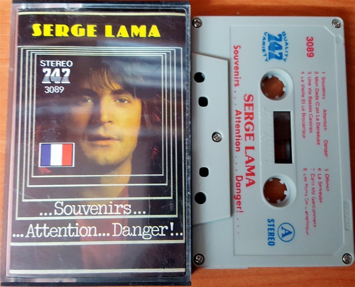 SERGE LAMA - SOUVENIRS ATTENTION DANGER CASSETTE MADE IN SAUDI ARABIA ''USED''
