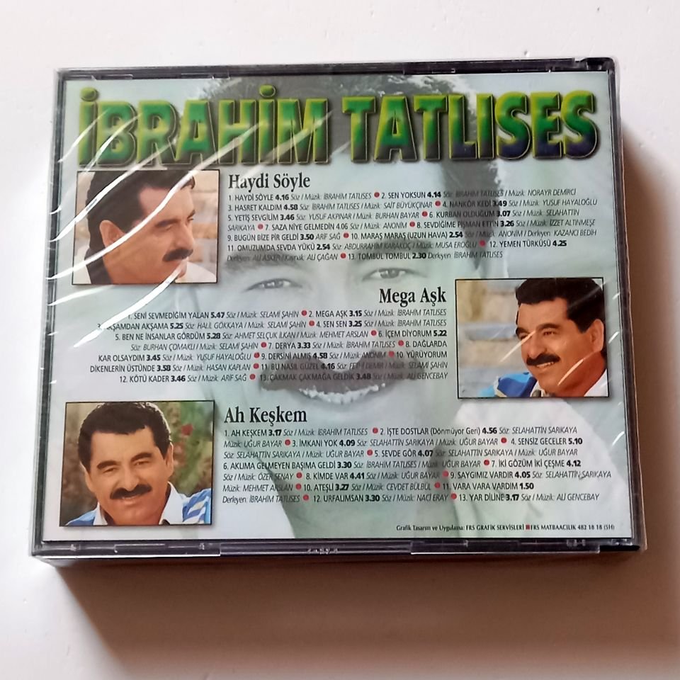 İBRAHİM TATLISES - HAYDİ SÖYLE / MEGA AŞK / AH KEŞKEM - 3CD SIFIR