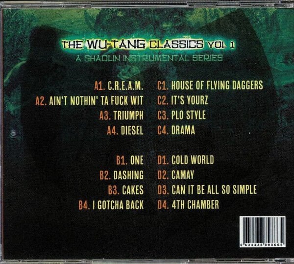 WU-TANG CLAN – THE WU-TANG CLASSICS VOL 1 / A SHAOLIN INSTRUMENTAL SERIES (2019) - CD JEWEL CASE AMBALAJINDA SIFIR