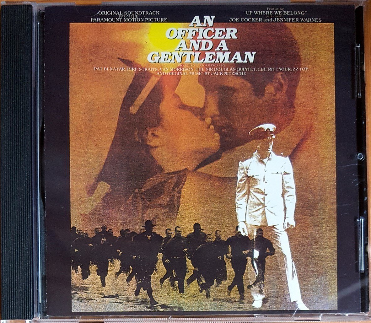 AN OFFICER AND A GENTLEMAN SOUNDTRACK / VAN MORRISON, ZZ TOP, LEE RITENOUR, DIRE STRAITS (1982) ISLAND CD 2.EL