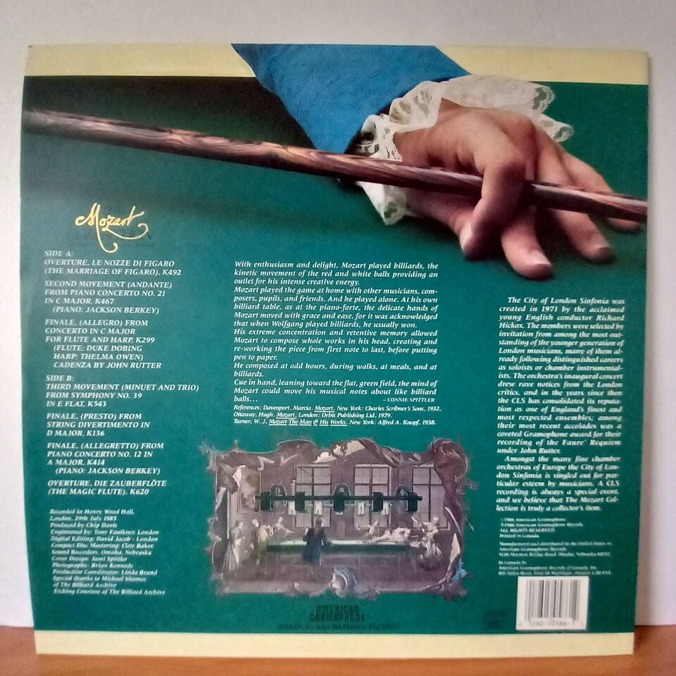THE MOZART COLLECTION / JOHN RUTTER, CITY OF LONDON SINFONIA (1986) - LP 2.EL PLAK