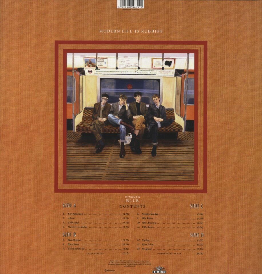 BLUR - MODERN LIFE IS RUBBISH (1993) - 2LP 180GR REISSUE SIFIR PLAK