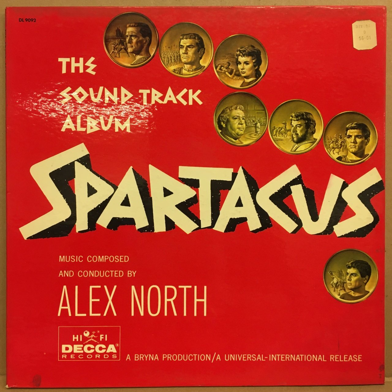 SPARTACUS - ALEX NORTH - SOUNDTRACK - PLAK 2.EL