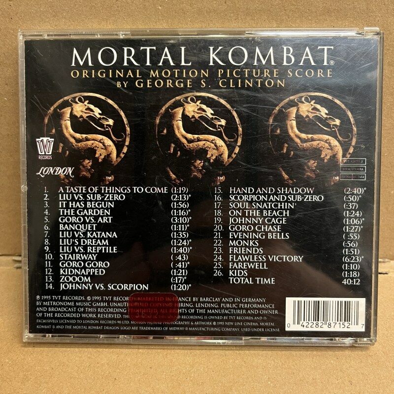 GEORGE S. CLINTON – MORTAL KOMBAT - ORIGINAL MOTION PICTURE SCORE / SOUNDTRACK (1995) - CD 2.EL