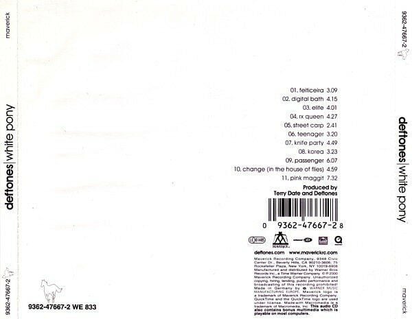 DEFTONES – WHITE PONY (2000) - CD JEWEL CASE AMBALAJINDA SIFIR