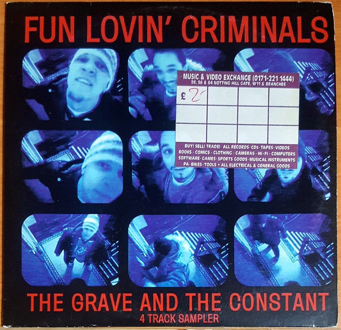 FUN LOVIN' CRIMINALS - THE GRAVE AND THE CONSTANT / 4 TRACK SAMPLER (1996) CHRYSALIS PROMO SINGLE CD 2.EL