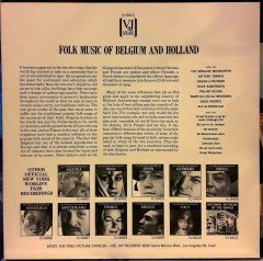 POPULAR FOLK MUSIC OF BELGIUM AND HOLLAND - PLAK 2.EL