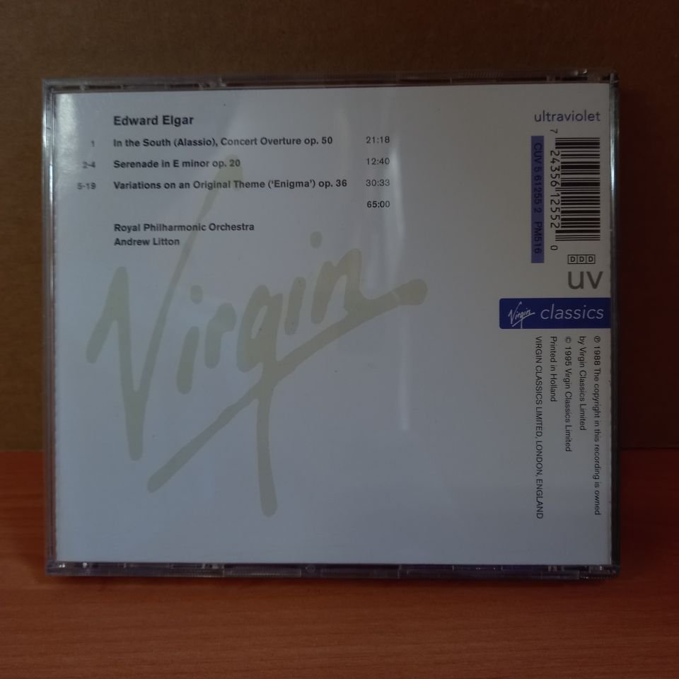 ELGAR - ENIGMA VARIATONS / IN THE SOUTH, SERENADE, ROYAL PHILHARMONIE ORCEHSTRA, ANDREW LITTON - CD 2. EL