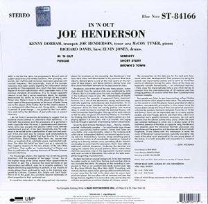 JOE HENDERSON - IN 'N OUT (1965) - LP BLUE NOTE REISSUE SIFIR PLAK