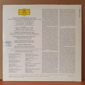 SVJATOSLAV RICHTER / J.S. BACH, SCHUBERT, SCHUMANN, RACHMANINOFF, PROKOFIEFF (1965) - LP 2.EL PLAK