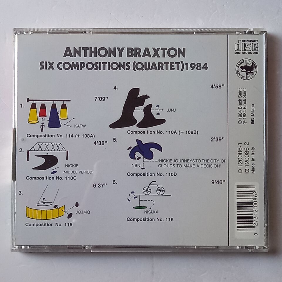 ANTHONY BRAXTON – SIX COMPOSITIONS (QUARTET) 1984 (1985) - CD 2.EL