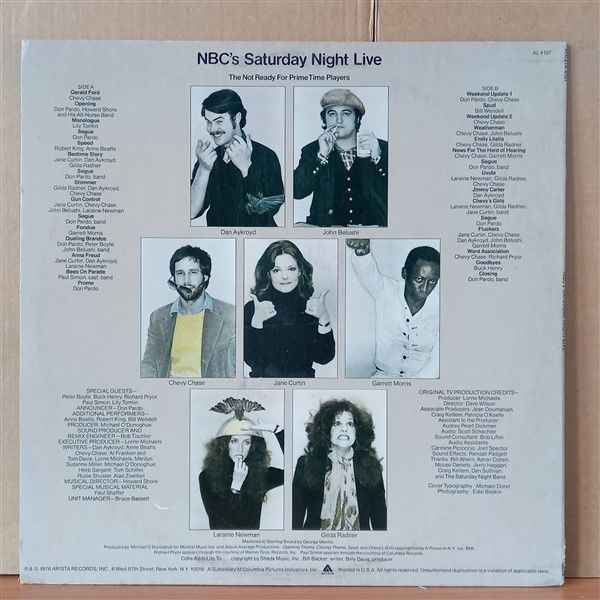 NBC'S SATURDAY NIGHT LIVE / DAN AYKROYD, JOHN BELUSHI, CHEVY CHASE, JANE CURTIN, GARRETT MORRIS (1976) - LP 2. EL PLAK