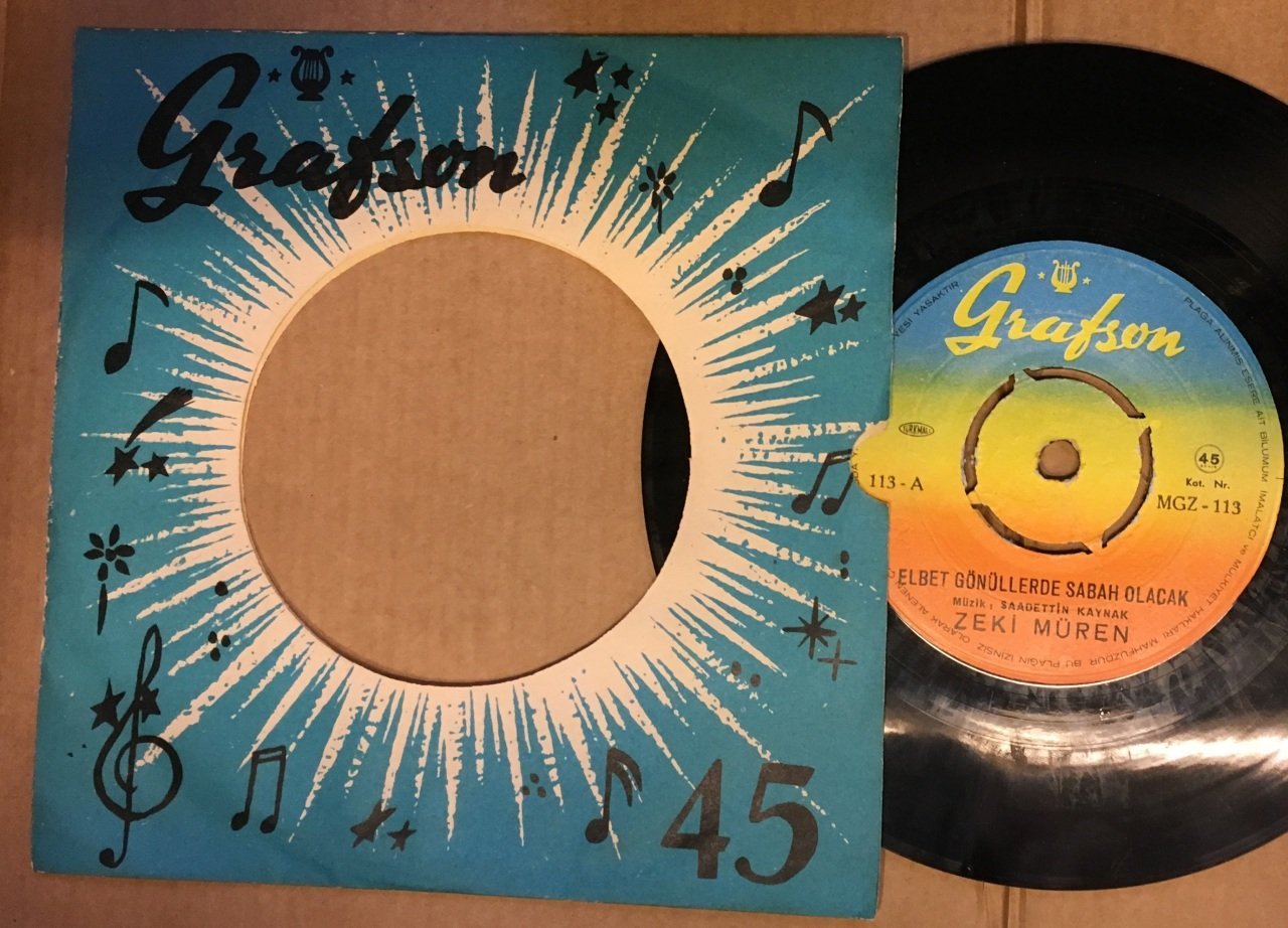 ZEKİ MÜREN - ELBET GÖNÜLLERDE SABAH OLACAK / VİRAN OLAN KALBİMDE 7'' 45 DEVİR