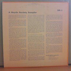 A HAYDN SOCIETY SAMPLER (1957) - LP 2.EL PLAK