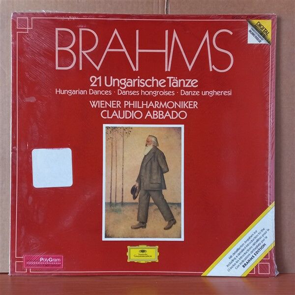 BRAHMS: 21 UNGARISCHE TANZE / WIENER PHILHARMONIKER, CLAUDIO ABBADO (1983) - LP DÖNEM BASKISI SIFIR PLAK