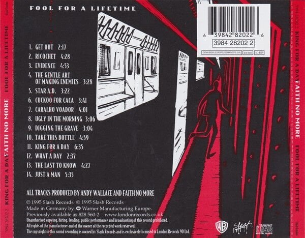 FAITH NO MORE – KING FOR A DAY FOOL FOR A LIFETIME (1995) - CD 2003 REISSUE JEWEL CASE AMBALAJINDA SIFIR