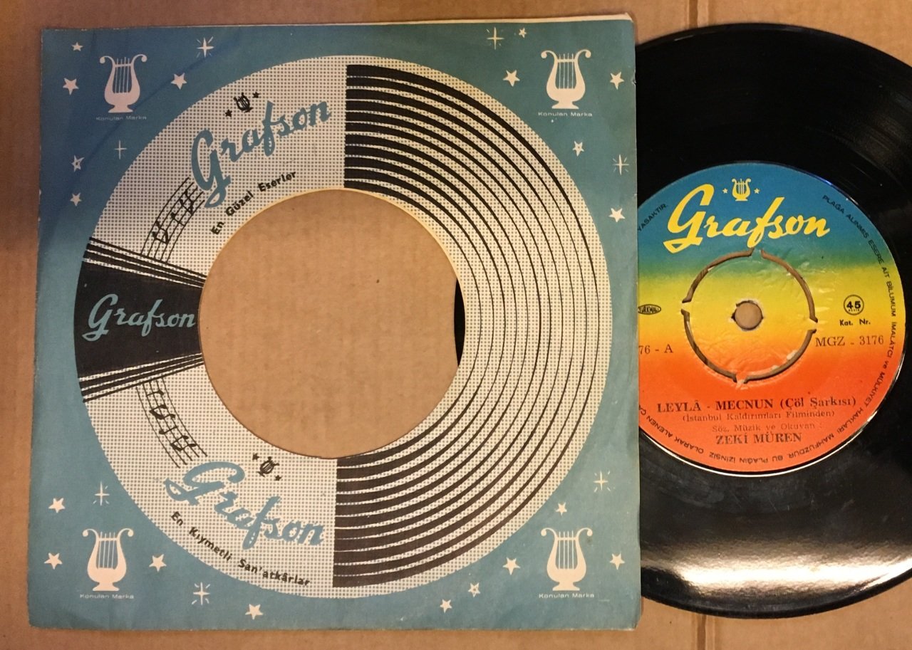 ZEKİ MÜREN - LEYLA MECNUN (ÇÖL ŞARKISI) / UNUTMADIM SENİ BEN 7'' 45 DEVİR