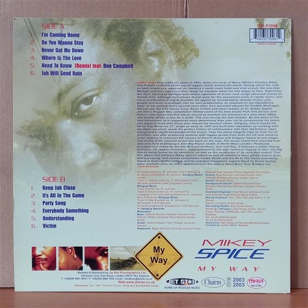 MIKEY SPICE – MY WAY (2003) - LP 2. EL PLAK