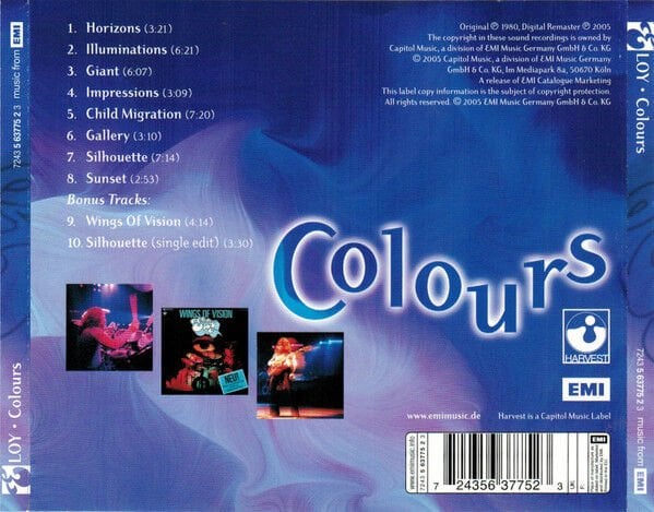 ELOY – COLOURS (1980) - CD REMASTERED 2005 REISSUE JEWEL CASE AMBALAJINDA SIFIR