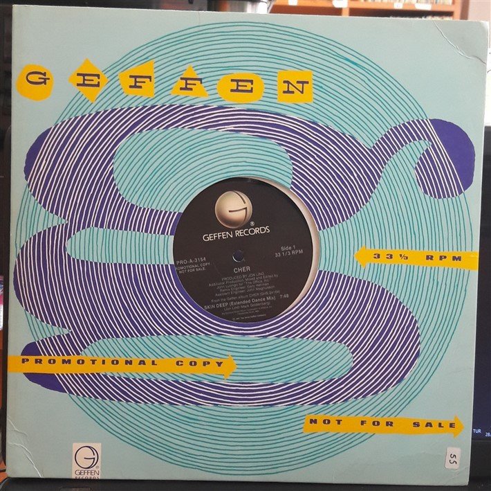 CHER - SKIN DEEP (1987) - 12'' MAXI SINGLE VINYL PLAK 2.EL