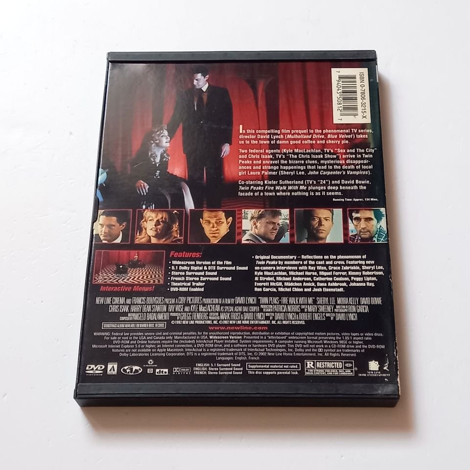 TWIN PEAKS FIRE WALK WITH ME - SHERYL LEE, KYLE MACLACHLAN - YÖN.: DAVID LYNCH - DVD SNAPCASE 1.BÖLGE TÜRKÇE ALTYAZI YOKTUR 2.EL