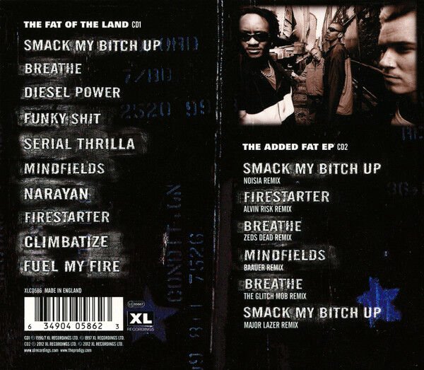 PRODIGY – THE FAT OF THE LAND (1997) - 2CD 15TH ANNIVERSARY EDITION JEWEL CASE AMBALAJINDA SIFIR