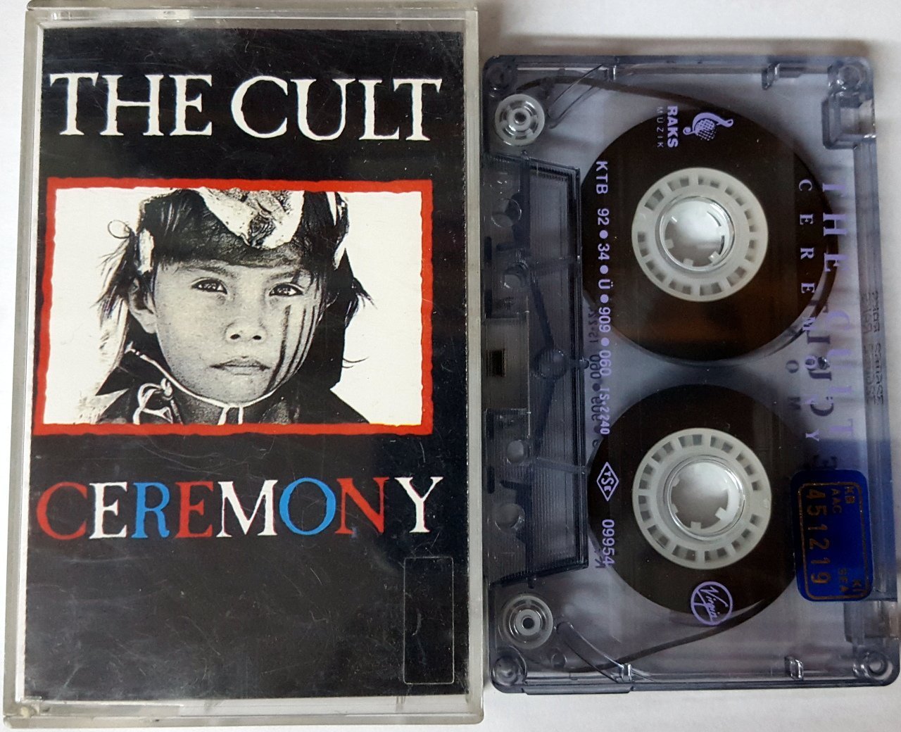 CULT - CEREMONY (1992) RAKS CASSETTE MADE IN TURKEY ''USED''