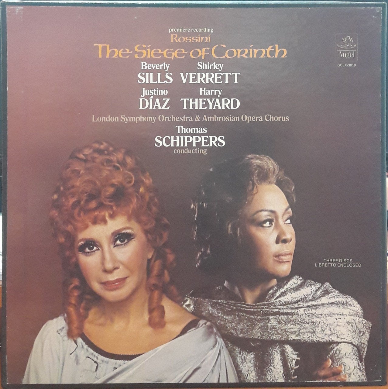 ROSSINI: THE SIEGE OF CORINTH, SILLS, VERRETT, LONDON SYMPHONY ORCHESTRA, THOMAS SCHIPPERS - 3PLAK 2.EL BOXSET