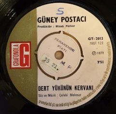 GÜNEY POSTACI - SON TREN / DERT YÜKÜNÜN KERVANI -  7'' 45 DEVİR KAPAKSIZ 2.EL PLAK