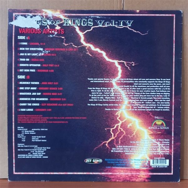 KINGS OF KINGS VOL:IV / SIZZLA, LUCIANO, HALF PINT, JOHN MOLT, GREGORY ISAACS, NORRIS MAN, BUSHMAN (2001) - LP 2. EL PLAK
