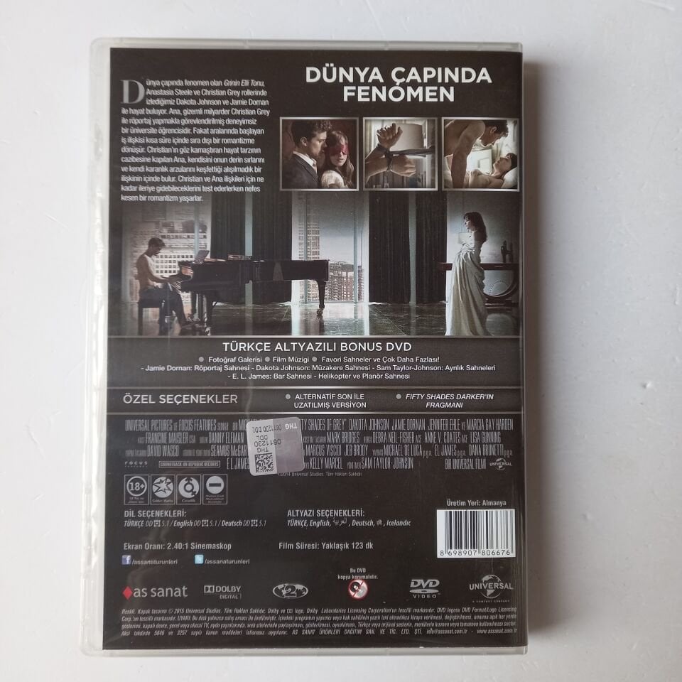 GRİNİN ELLİ TONU - FIFTY SHADES OF GREY - 2DVD 2.EL