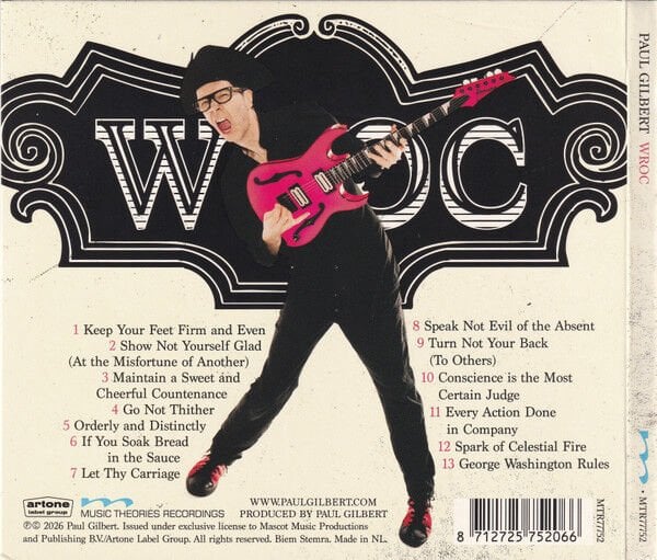 PAUL GILBERT – WROC (2026) - CD DIGISLEEVE AMBALAJINDA SIFIR