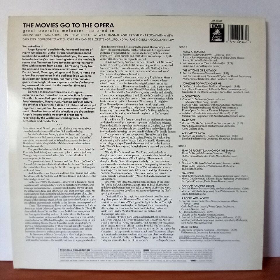 VARIOUS – THE MOVIES GO TO THE OPERA (1988) - LP 2.EL PLAK