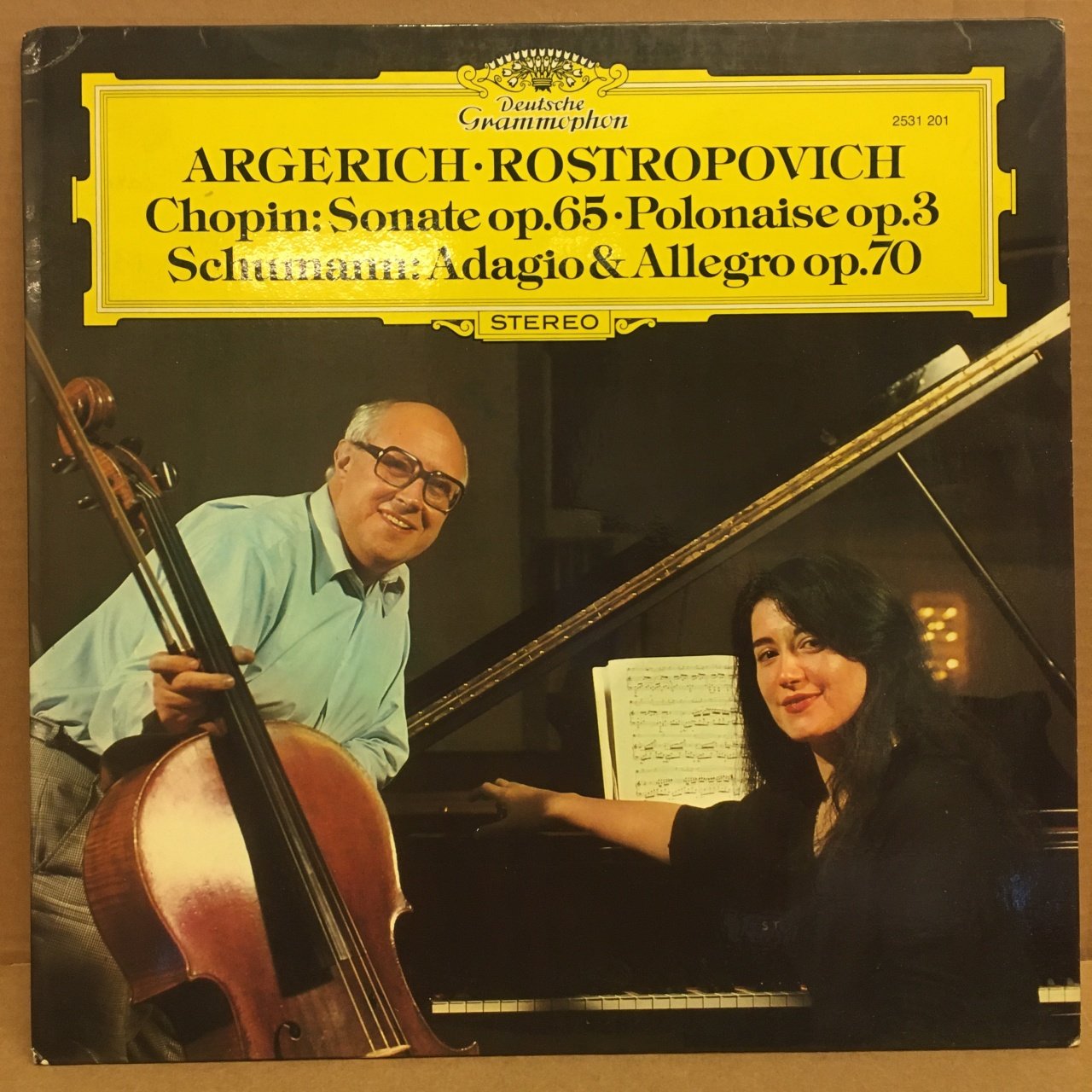 CHOPIN SONATE OP.65 POLONAISE OP.3 SCHUMANN MARTHA ARGERICH ROSTROPOVICH 2.EL PLAK