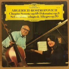 CHOPIN SONATE OP.65 POLONAISE OP.3 SCHUMANN MARTHA ARGERICH ROSTROPOVICH 2.EL PLAK