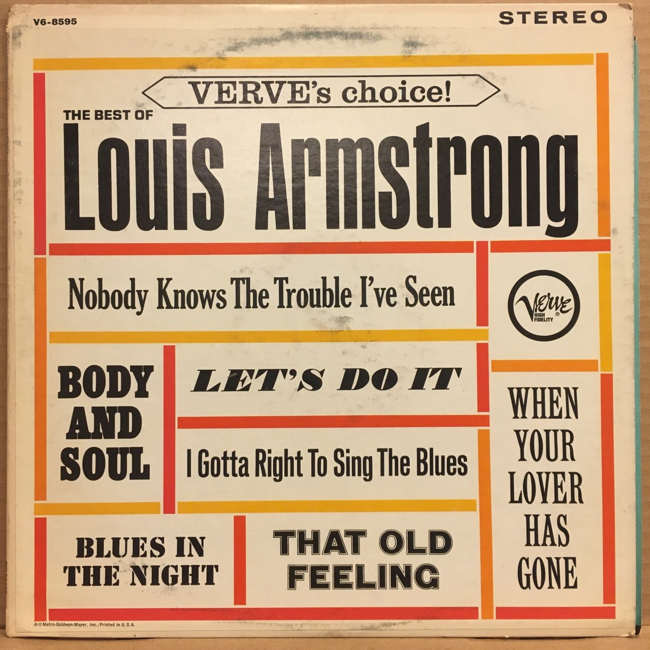 LOUIS ARMSTRONG - BEST OF, VERVE'S CHOICE 2.EL PLAK