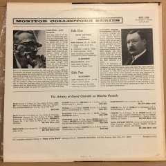 DAVID OISTRAKH PLAYS GLAZOUNOV / KABALEVSKY VIOLIN CONCERTO 2.EL PLAK