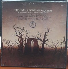 BRAHMS: A GERMAN REQUIEM, TOMOWA-SINTOW, VAN DAM, BERLIN PHILHARMONIC ORCHESTRA, HERBERT VON KARAJAN - 2PLAK 2.EL BOXSET