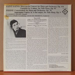 PIERNE / SAINT-SEANS / CONCERT PIECES FOR HARP & ORCHESTRA / CATHERINE MICHEL (1977) - LP 2.EL PLAK