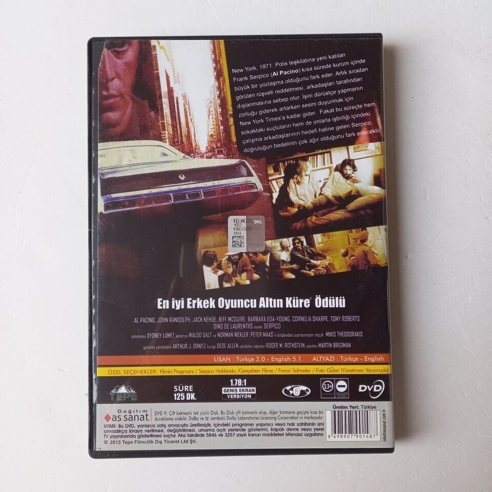 SERPICO - AL PACINO - SYDNEY LUMET- DVD - 2.EL