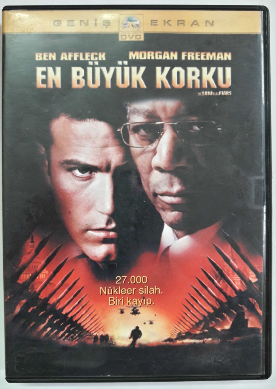EN BÜYÜK KORKU - THE SUM OF ALL FEARS - BEN AFFLECK - MORGAN FREEMAN - DVD 2.EL
