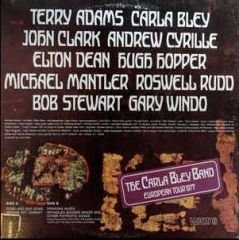CARLA BLEY BAND - EUROPEAN TOUR 1977 (1978) - LP WATT SIFIR PLAK