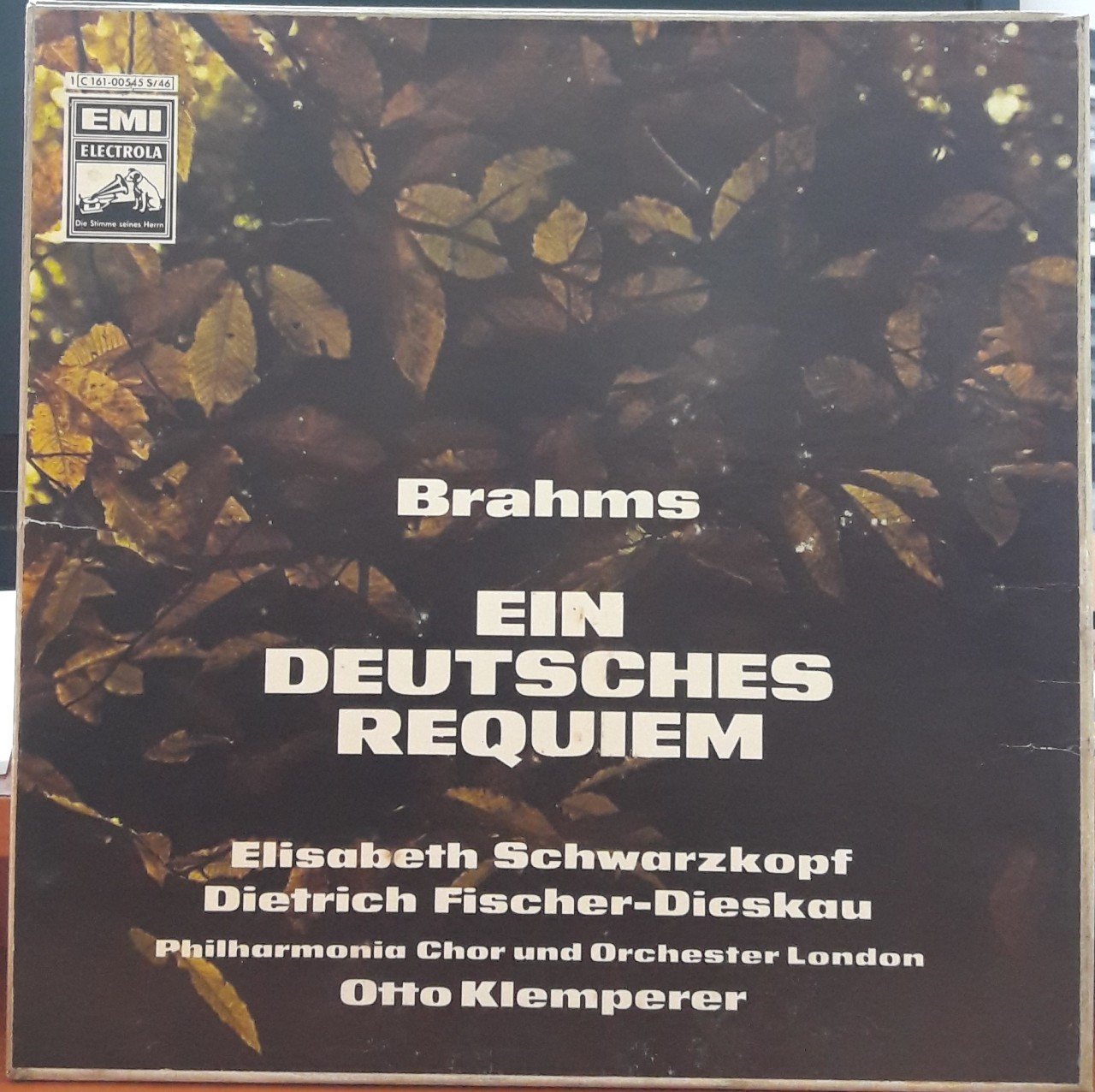 BRAHMS: EIN DEUTSCHES REQUIEM, SCWARZKOPF, FISCHER-DIESKAU, OTTO KLEMPERER - 2PLAK 2.EL BOXSET