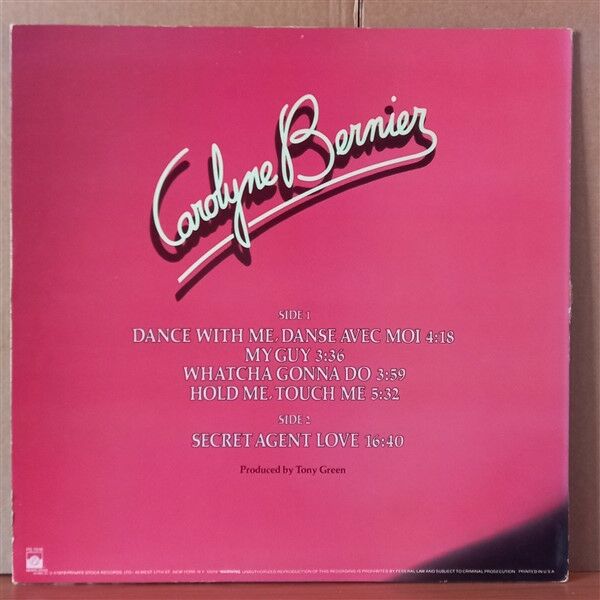 CAROLYNE BERNIER – CAROLYNE BERNIER (1978) - LP 2.EL PLAK