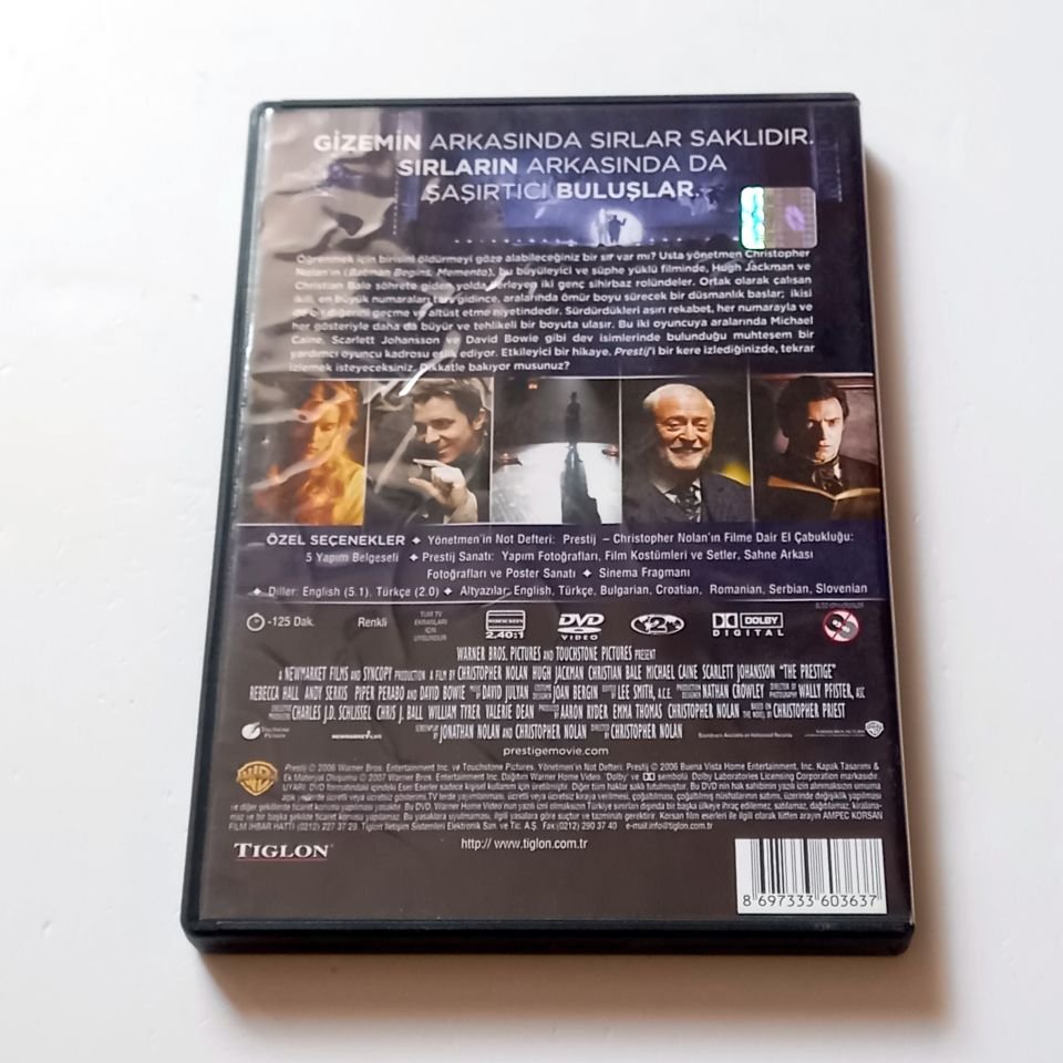 THE PRESTIGE / PRESTİJ - HUGH JACKMAN, CHRISTIAN BALE, MICHAEL CAINE - YÖN.: CHRISTOPHER NOLAN - DVD 2.EL