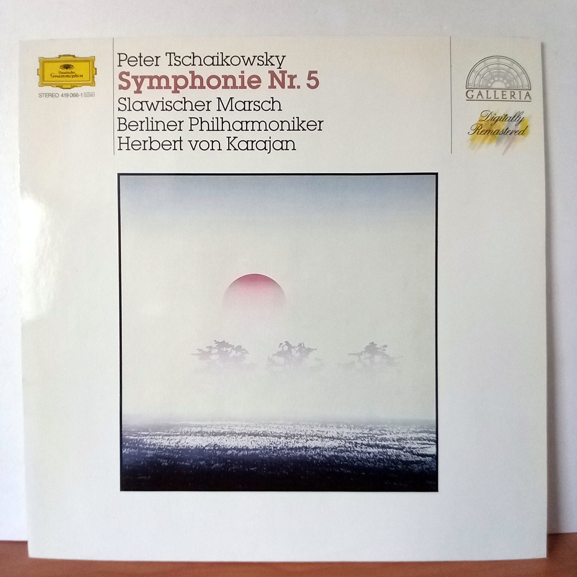 PETER TCHAIKOVSKY:  SYMPHONIE NR. 5 / SLAWISCHER MARSCH / HERBERT VON KARAJAN - BERLINER PHILHARMONIKER (1986) - LP 2.EL PLAK